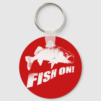 Fish on walleye keychain