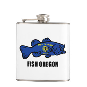 Fish Oregon Hip Flask