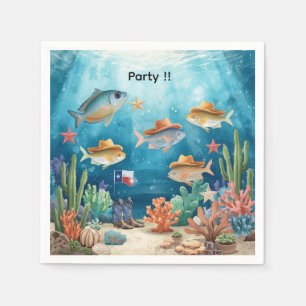Fish Party Texas themed Napkin