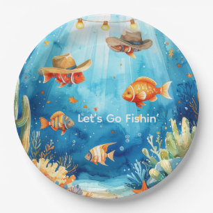 Fish Party Texas themed  Paper Plate
