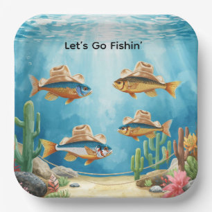 Fish Party Texas themed  Paper Plate