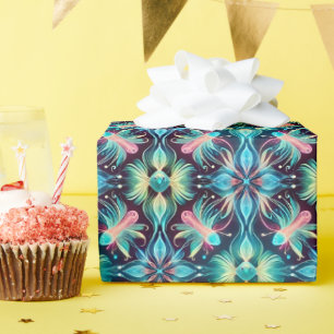 FISH ~ Pattern BLUE PINK BLACK Shades ~ Wrapping Paper