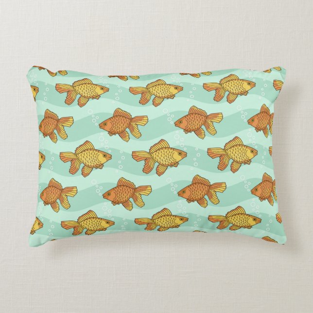 Fish-pattern Decorative Pillow (Front)