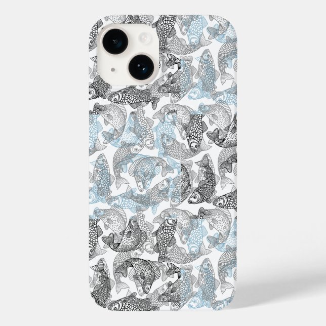 Fish pattern design with 2 tone colour 01 Case-Mate iPhone case (Back)