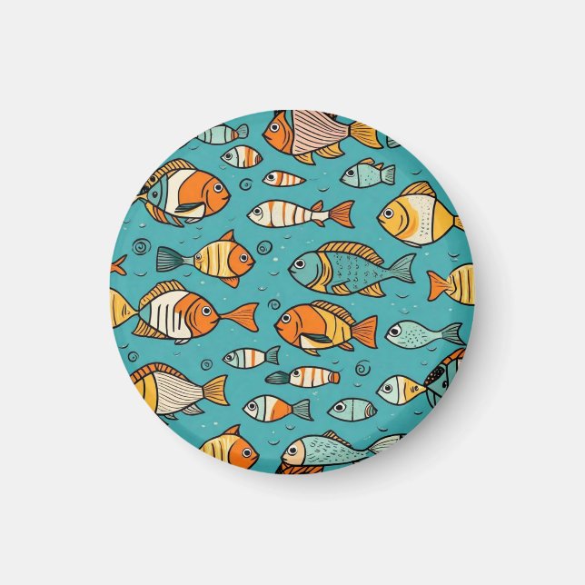 Fish pattern gift ideas magnet (Front)