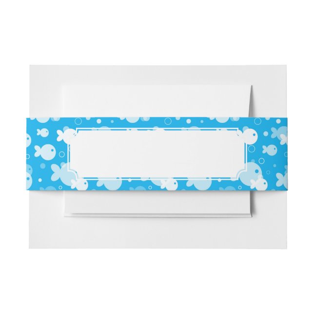 fish pattern invitation belly band (Front Example)