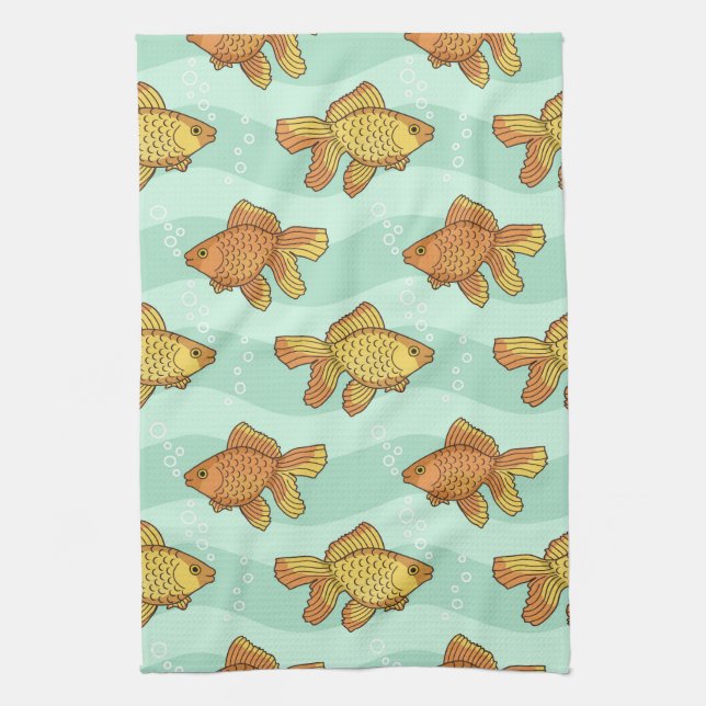 Fish-pattern Kitchen Towel (Vertical)