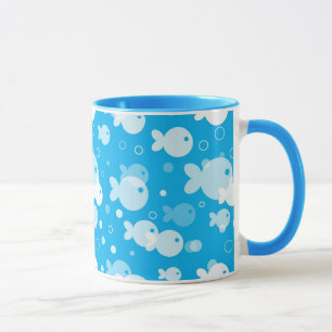 fish pattern mug