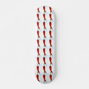 fish pattern on white skateboard