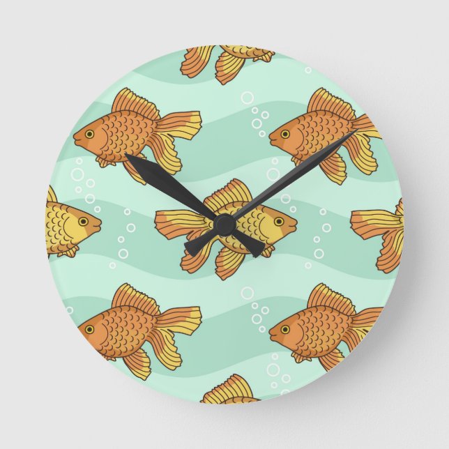 Fish-pattern Round Clock (Front)