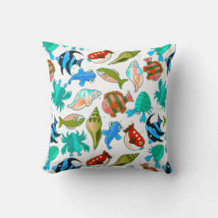 Fish Pattern Throw Pillow