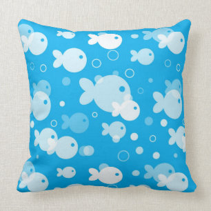 fish pattern throw pillow
