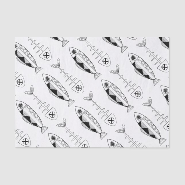 Fish pattern Tissue Paper (Front)