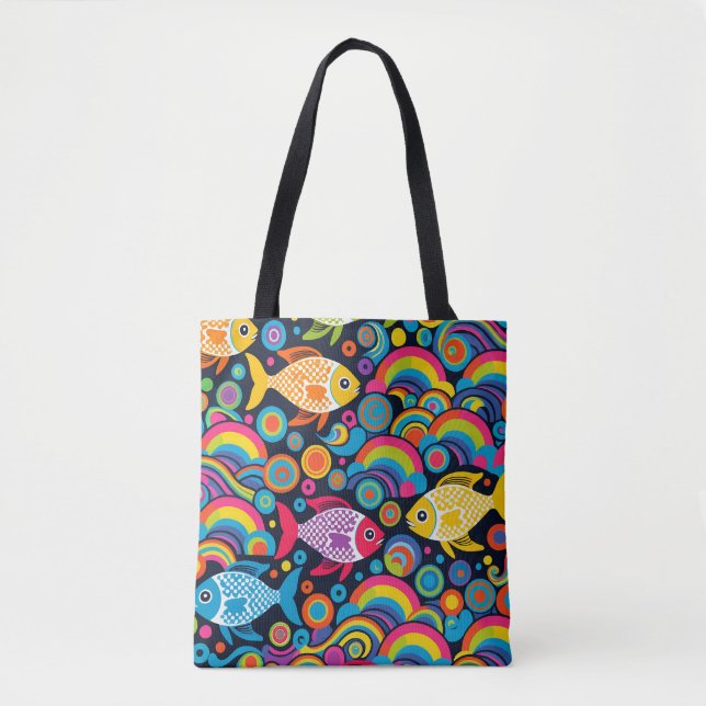 Fish Pattern Tote Bag (Front)
