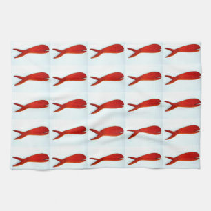 fish pattern towel
