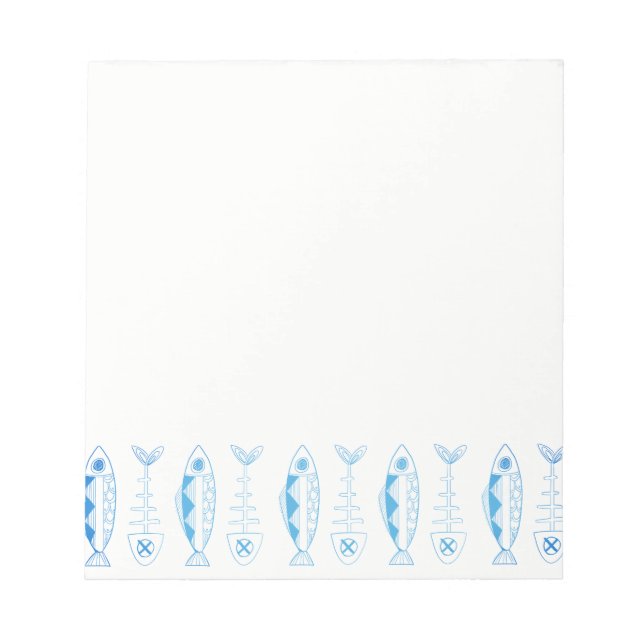 Fish pattern - various colours Notepad (Front)