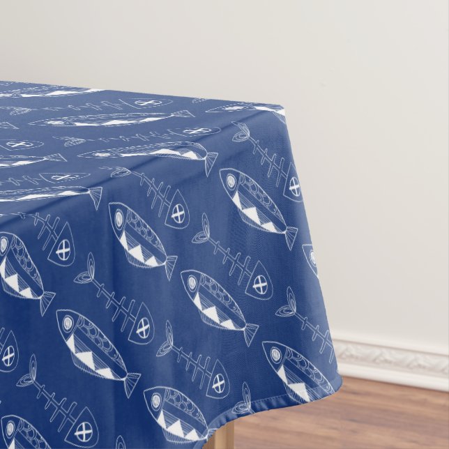 Fish pattern(white)Tablecloth, various colours Tablecloth (In Situ)