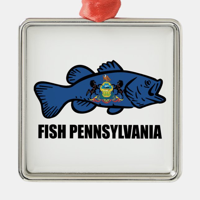 Fish Pennsylvania Bass Metal Ornament (Front)