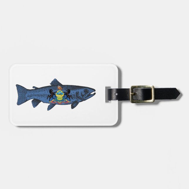 Fish Pennsylvania Trout Luggage Tag (Front Horizontal)