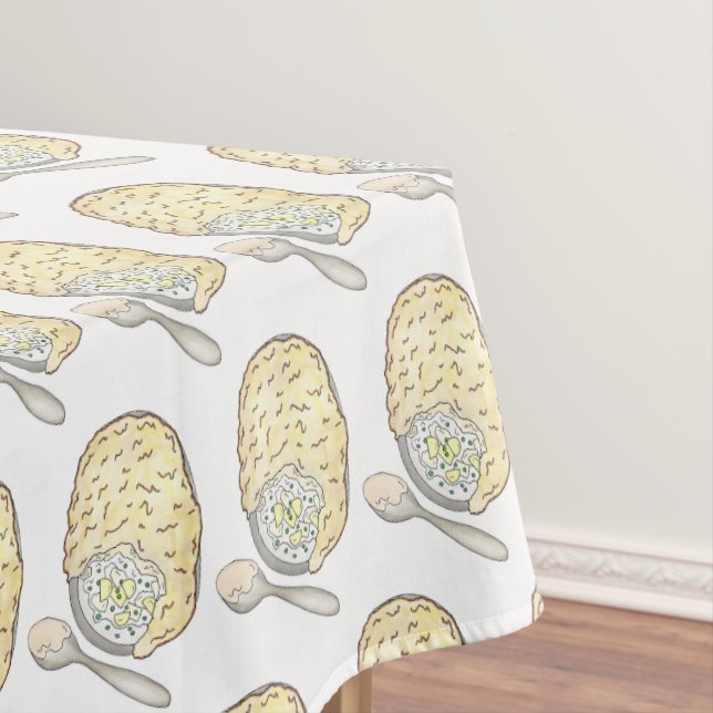 Fish Pie UK British Food Cooking Cuisine  Tablecloth (In Situ)