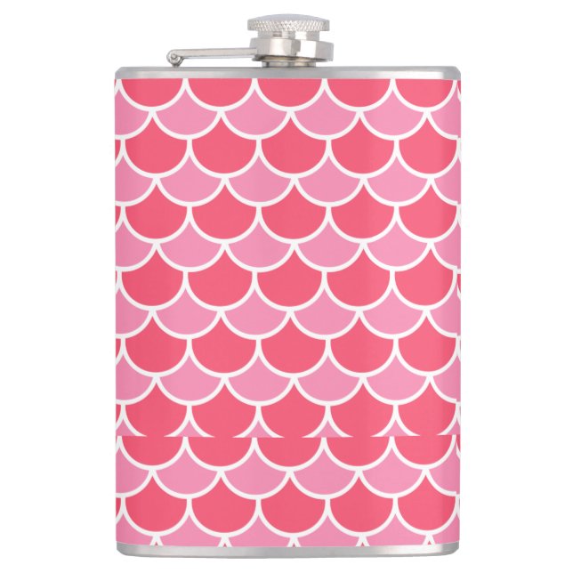 Fish Pink Scales Pattern-28543 Hip Flask (Front)