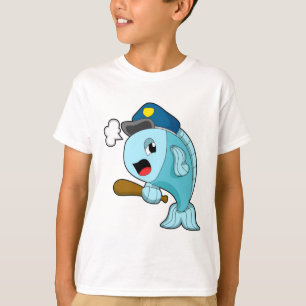 Fish Police officer Police hat T-Shirt