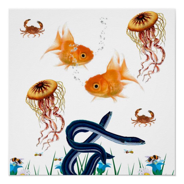 Fish Poster Beach House Posters (Front)