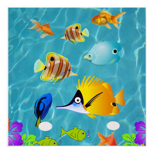 Fish Poster Beach House Posters (Front)