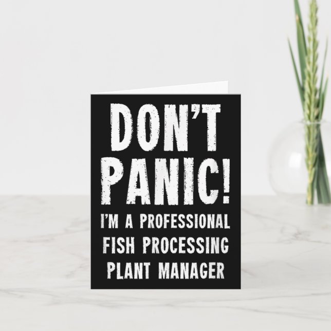 Fish Processing Plant Manager  Card (Front)