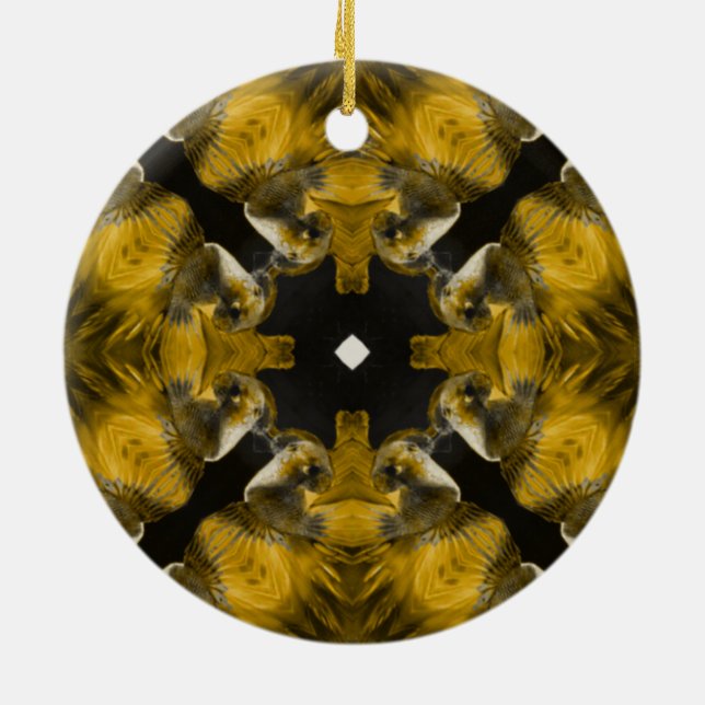 Fish Psychedelic Arts Ceramic Ornament (Back)