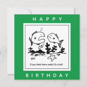 Fish questions whether there is a God cartoon Card