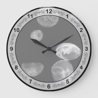 Fish - Reach for the moon Large Clock