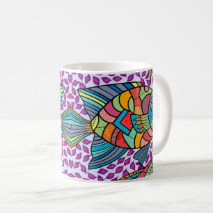 fish reef coffee mug