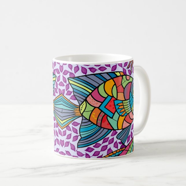 fish reef coffee mug (Front Right)
