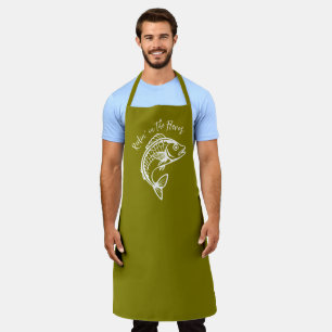 Fish-Reelin' in the Flavour-Olive Green Apron