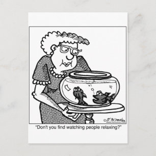 Fish Relaxes by Watching People Postcard