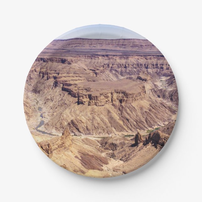 Fish River Canyon in South Namibia, Africa Paper Plate (Front)