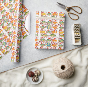 Fish Santa on Christmas Holiday for Cat Lovers Wrapping Paper