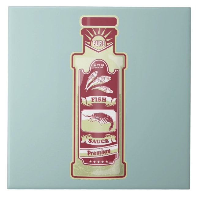 Fish Sauce pop art Tile (Front)