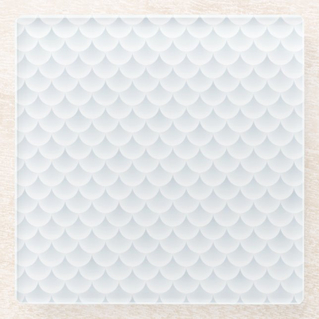 fish scale abstract vector background glass coaster (Front)
