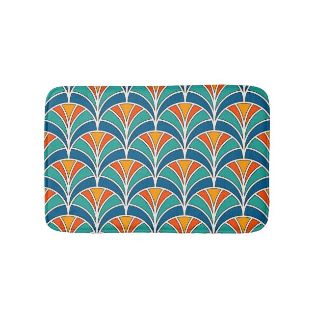 Fish Scale: Asian Traditional Bath Mat (Front)