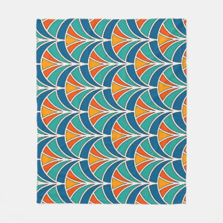 Fish Scale: Asian Traditional Fleece Blanket