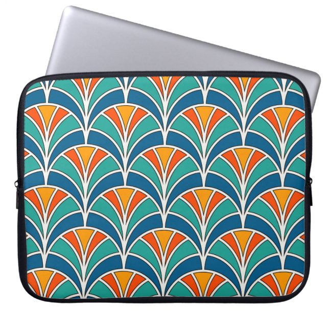Fish Scale: Asian Traditional Laptop Sleeve (Front)