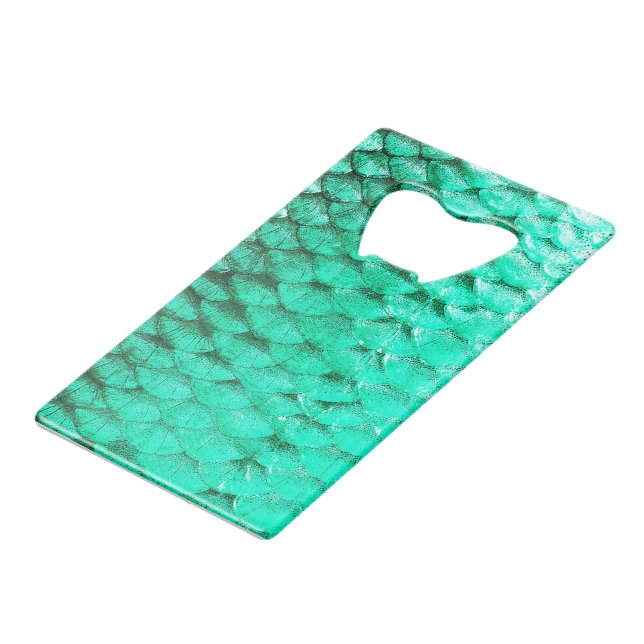 "Fish scale Speed bottle opener" Wallet Bottle Opener (Back Angled)