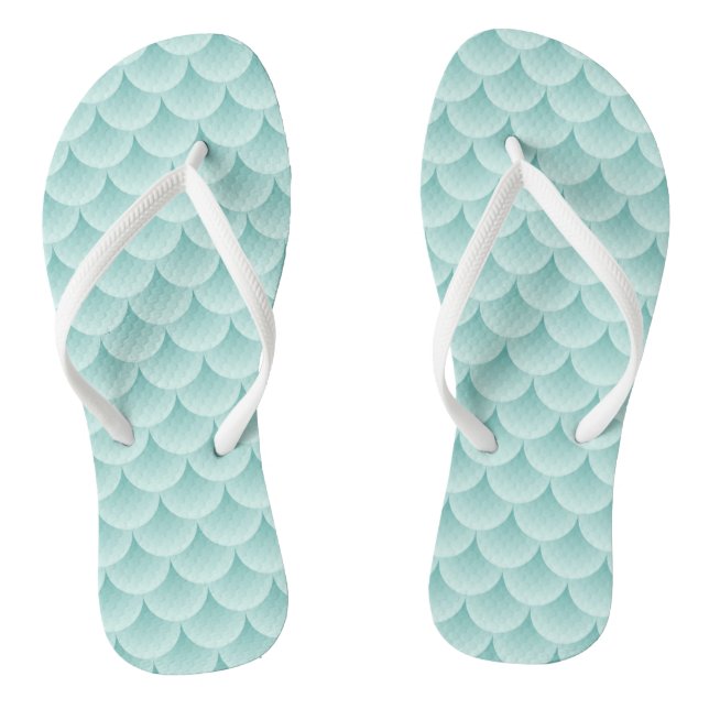 Fish Scales Pattern Flip Flops (Footbed)