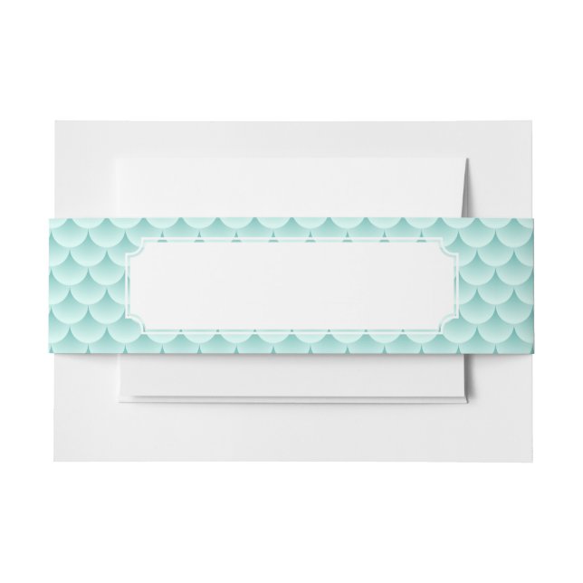 Fish Scales Pattern Invitation Belly Band (Front Example)