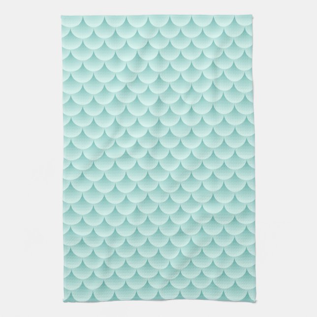 Fish Scales Pattern Kitchen Towel (Vertical)