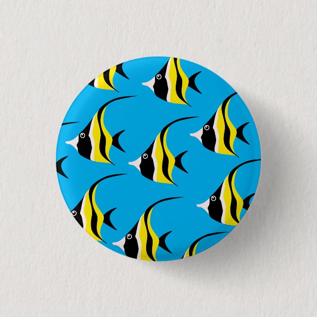 Fish School 1 Inch Round Button (Front)