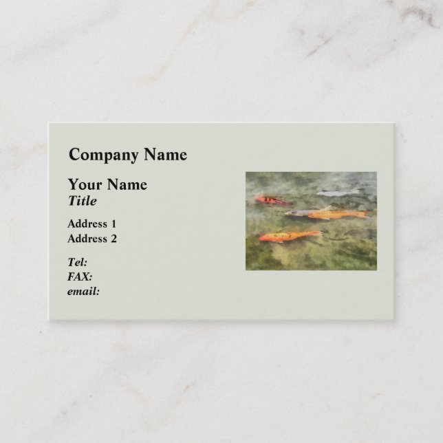 Fish - School Of Koi': Business Card (Front)