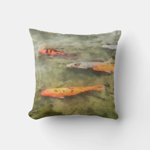 Fish - School Of Koi': Throw Pillow
